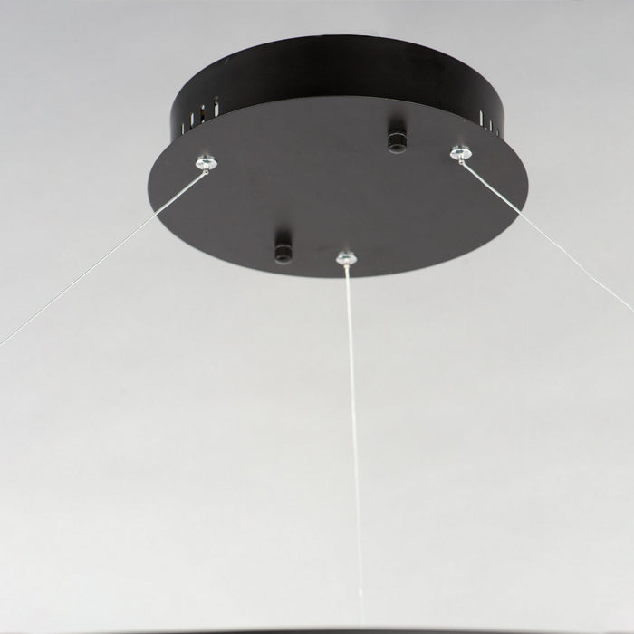 LED Pendant from the Groove collection in Black finish