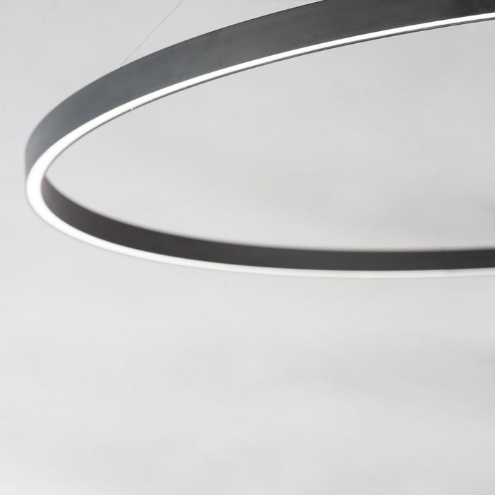 LED Pendant from the Groove collection in Black finish