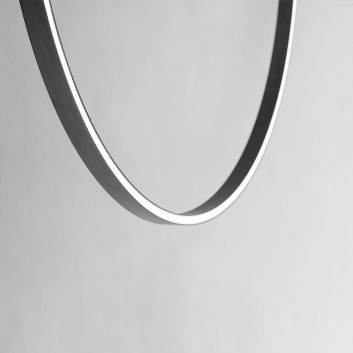 LED Pendant from the Groove collection in Black finish