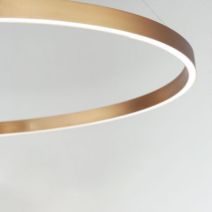 LED Pendant from the Groove collection in Gold finish