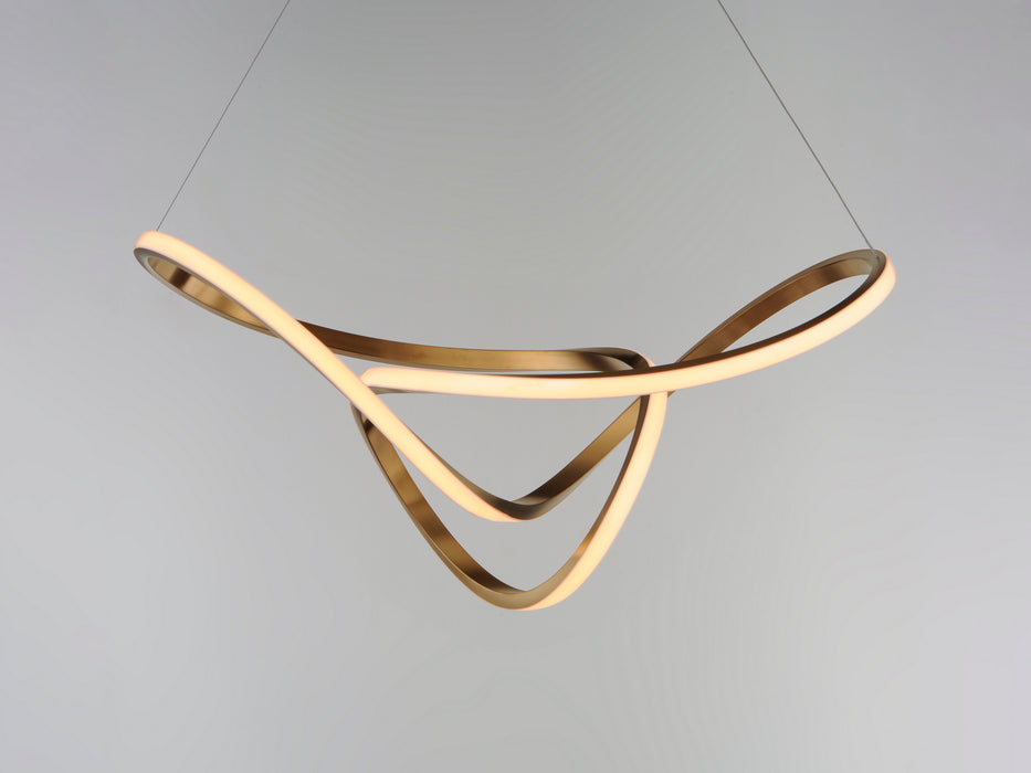 LED Pendant from the Perpetual collection in Brushed Champagne finish