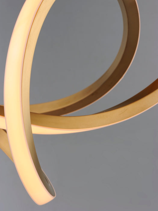 LED Pendant from the Perpetual collection in Brushed Champagne finish