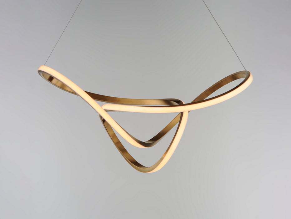 LED Pendant from the Perpetual collection in Brushed Champagne finish