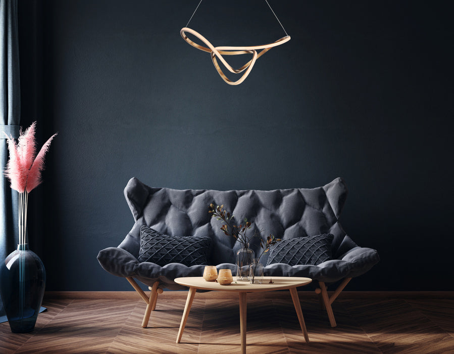 LED Pendant from the Perpetual collection in Brushed Champagne finish