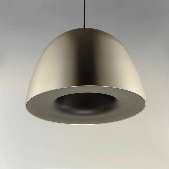 LED Pendant from the Fungo collection in Satin Nickel / Black finish
