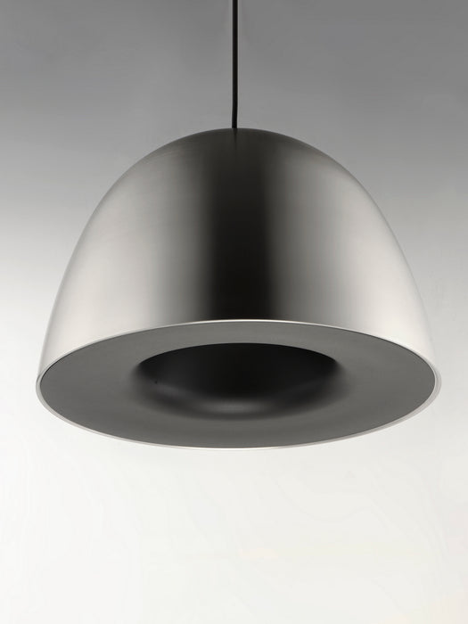 LED Pendant from the Fungo collection in Satin Nickel / Black finish