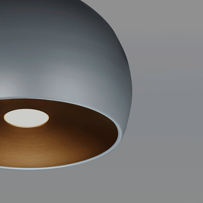 LED Pendant from the Palla collection in Dark Grey / Coffee finish