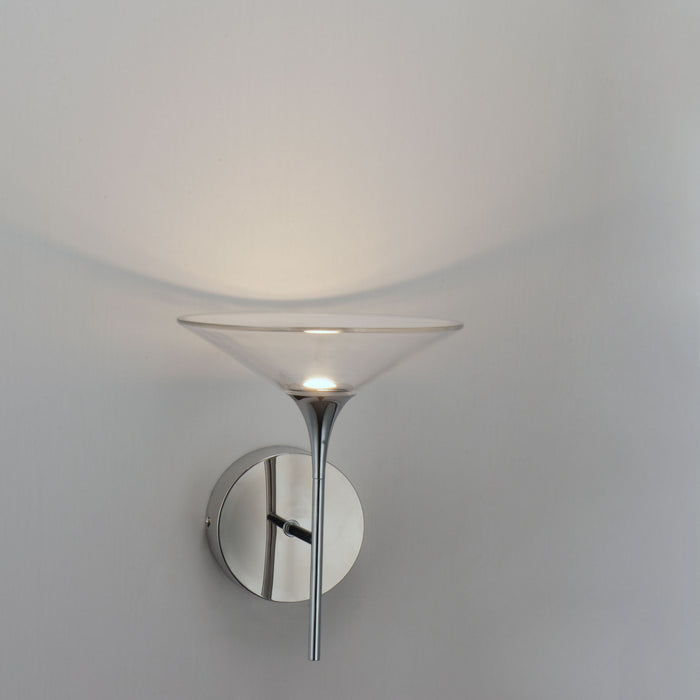 LED Wall Sconce from the Cono collection in Polished Chrome finish