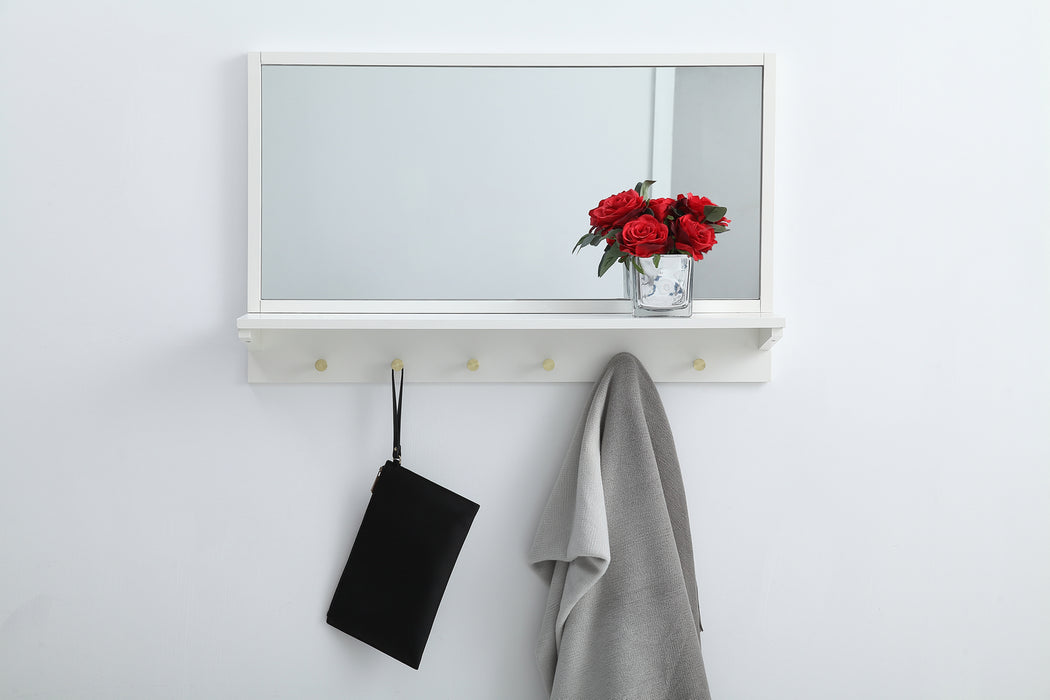 Mirror from the Elle collection in White finish
