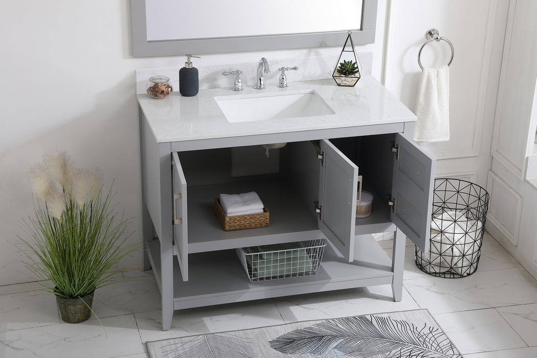 Bathroom Vanity Set from the Aubrey collection in Grey finish