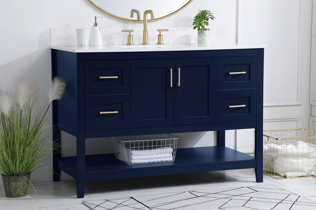 Bathroom Vanity Set from the Aubrey collection in Blue finish