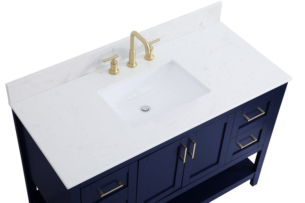 Bathroom Vanity Set from the Aubrey collection in Blue finish