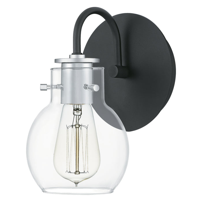 One Light Wall Sconce from the Andrews collection in Earth Black finish