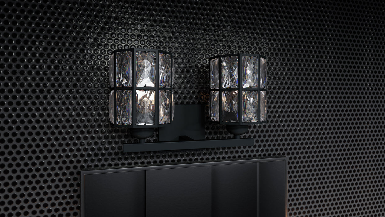Two Light Bath from the Gibson collection in Matte Black finish