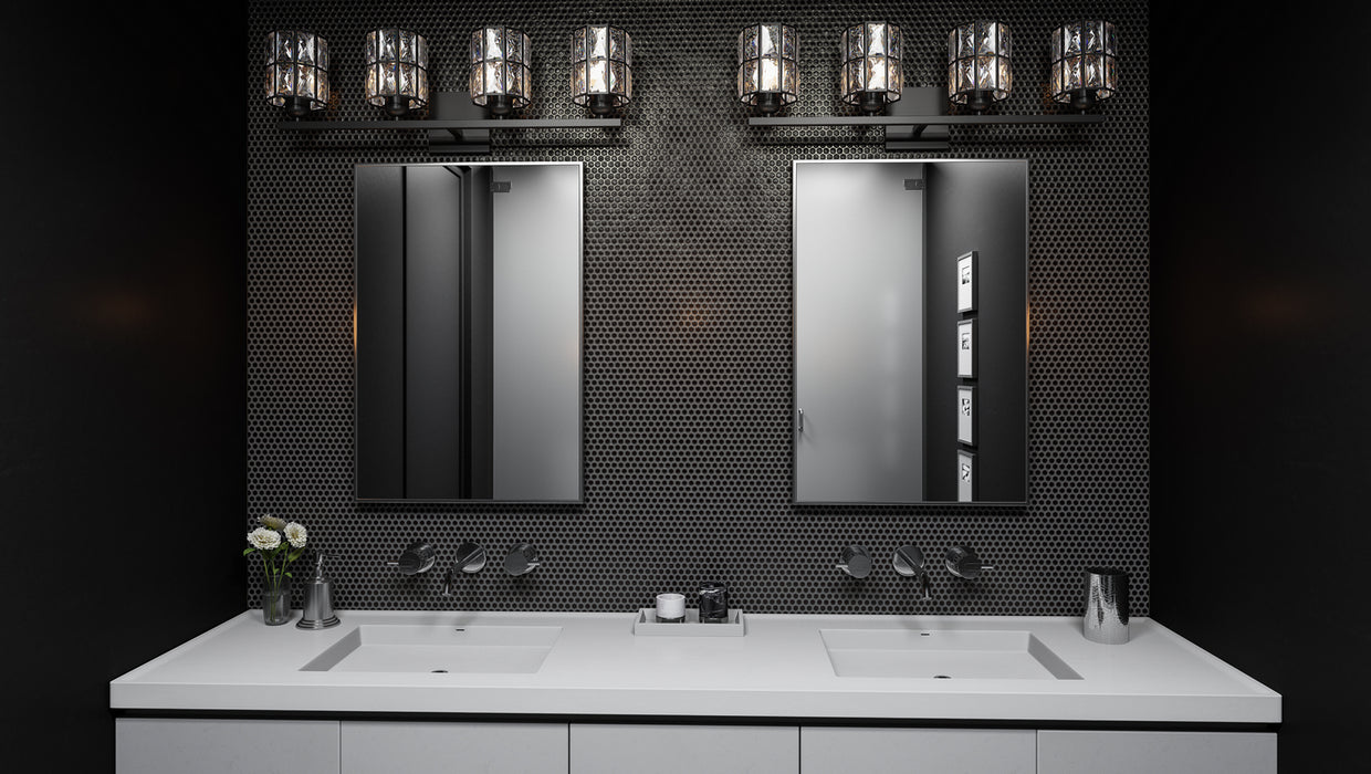 Four Light Bath from the Gibson collection in Matte Black finish