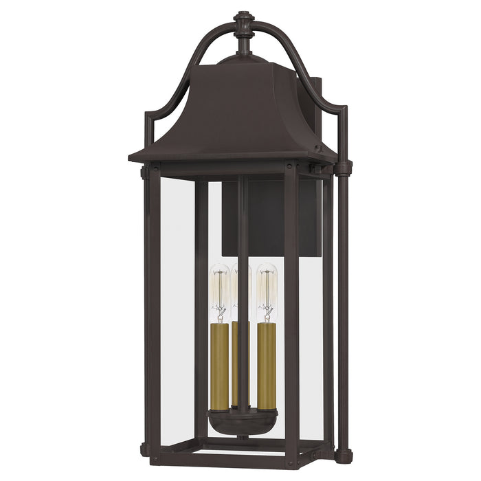 Three Light Outdoor Wall Mount from the Manning collection in Western Bronze finish