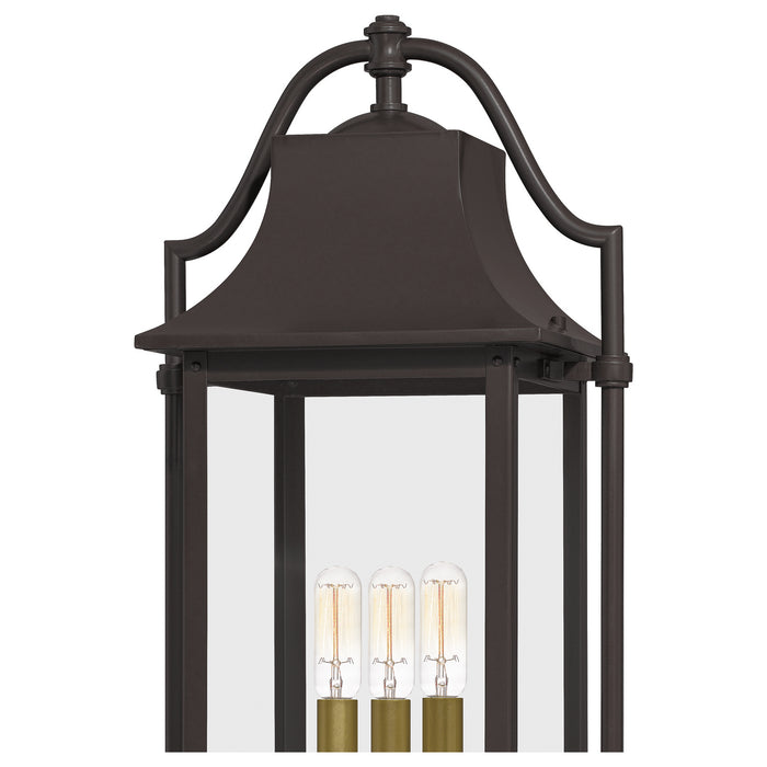Three Light Outdoor Post Mount from the Manning collection in Western Bronze finish