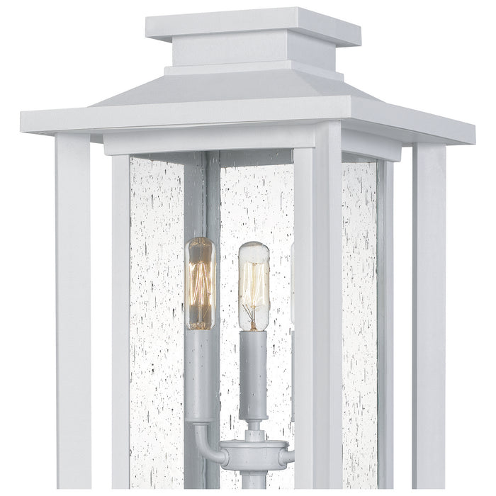 Three Light Outdoor Post Mount from the Wakefield collection in White Lustre finish