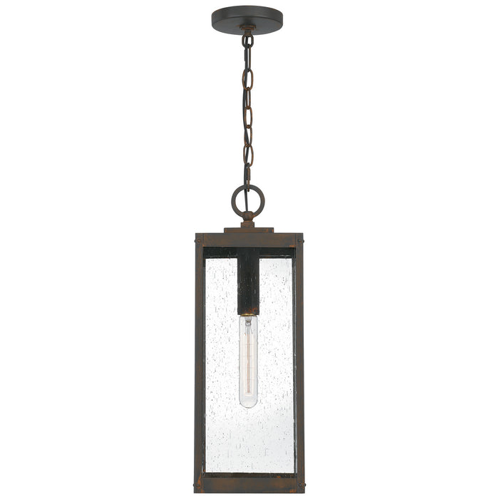 One Light Outdoor Hanging Lantern from the Westover collection in Industrial Bronze finish