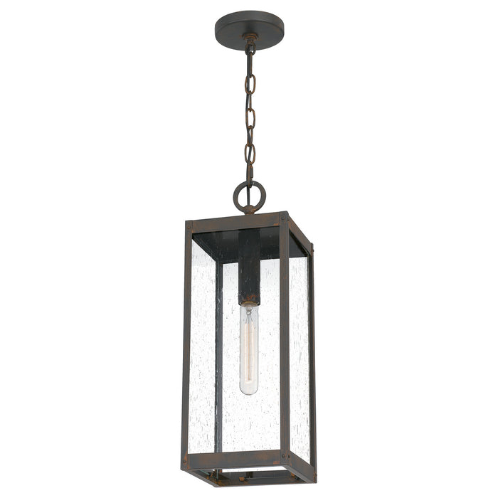 One Light Outdoor Hanging Lantern from the Westover collection in Industrial Bronze finish
