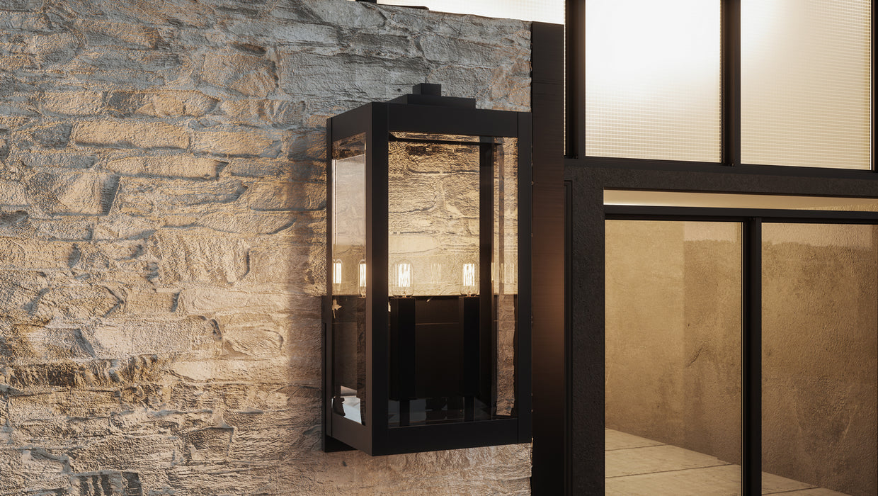 Two Light Outdoor Wall Mount from the Westover collection in Earth Black finish