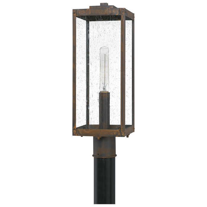 One Light Outdoor Post Mount from the Westover collection in Industrial Bronze finish