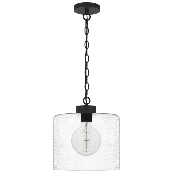 One Light Mini Pendant from the Abner collection in Matte Black finish