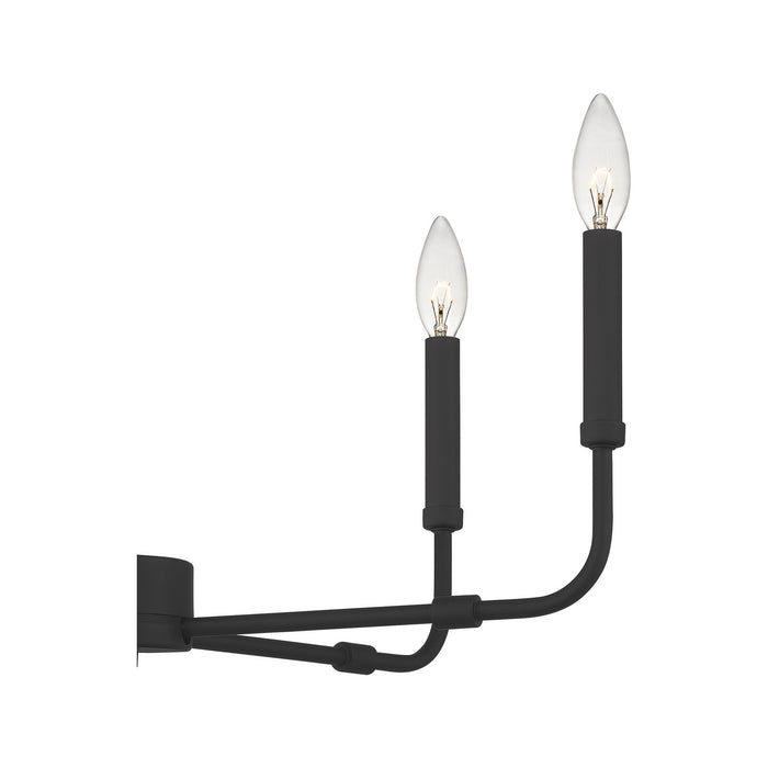Five Light Chandelier from the Abner collection in Matte Black finish