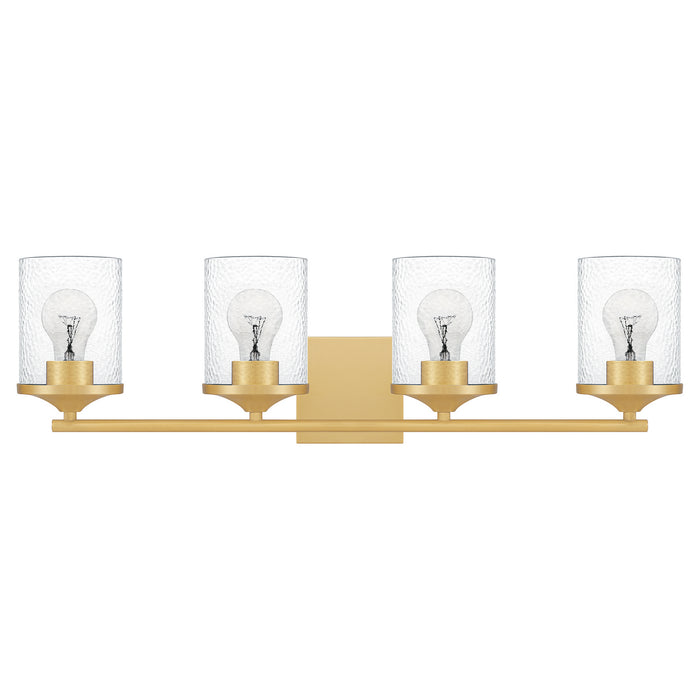 Four Light Bath from the Abner collection in Aged Brass finish