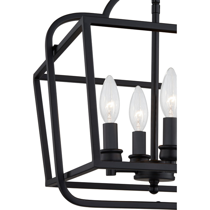Four Light Semi-Flush Mount from the Blanche collection in Matte Black finish