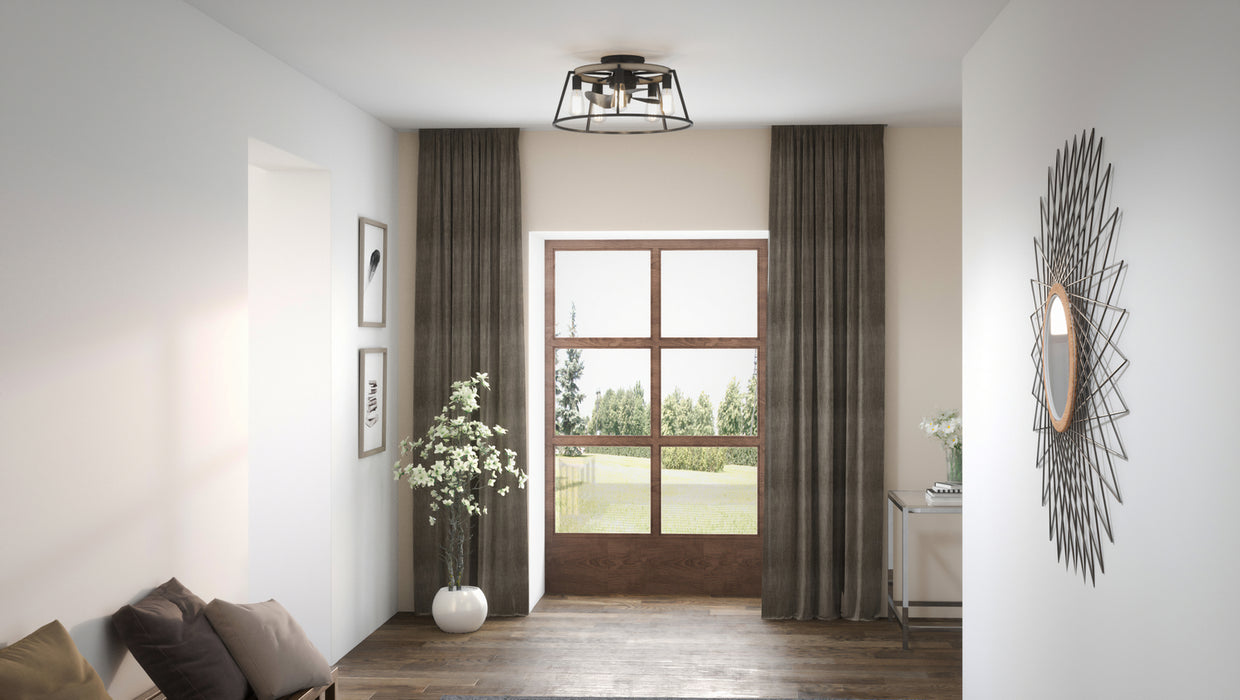 Five Light Fandelier from the Brockton collection in Grey Ash finish