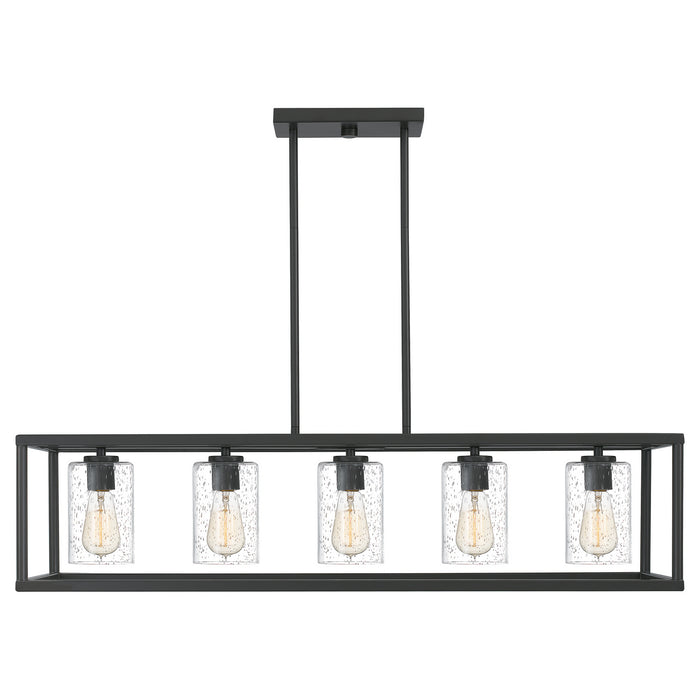 Five Light Linear Chandelier from the New Harbor collection in Old Bronze finish