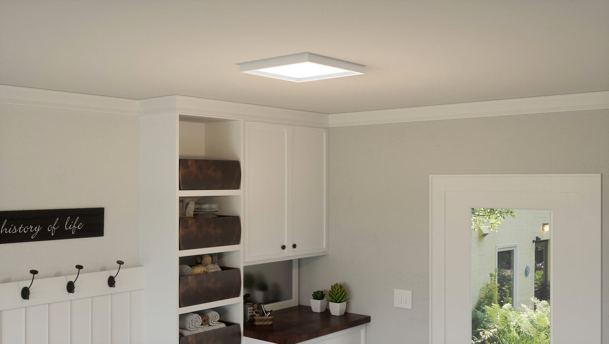 LED Flush Mount from the Outskirts collection in White Lustre finish