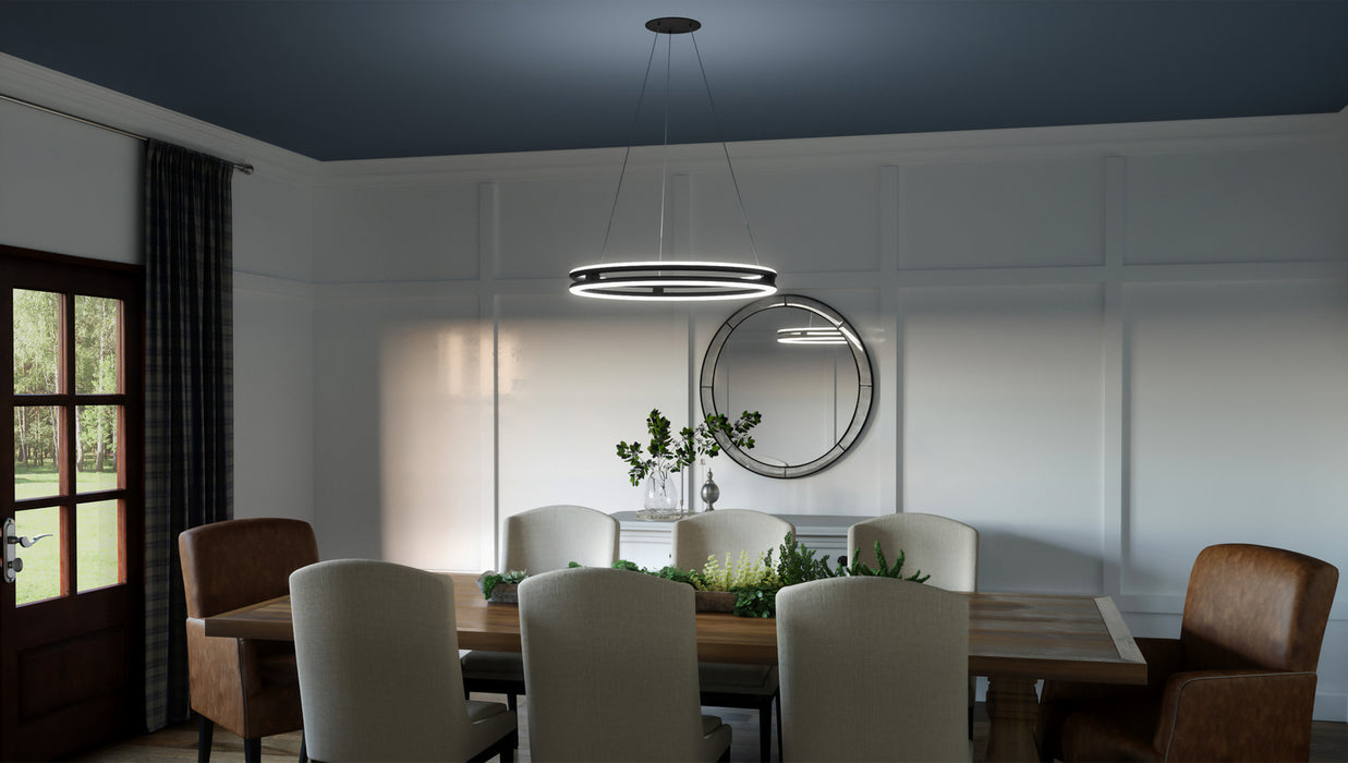 LED Pendant from the Graves collection in Matte Black finish