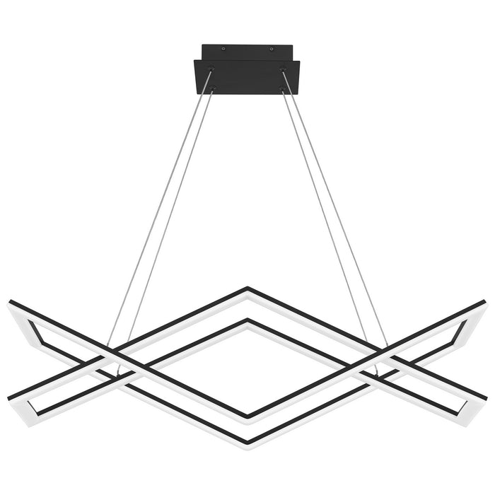LED Linear Chandelier from the Newman collection in Matte Black finish