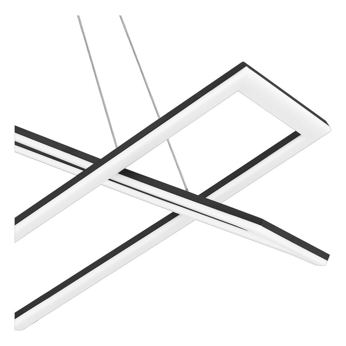 LED Linear Chandelier from the Newman collection in Matte Black finish
