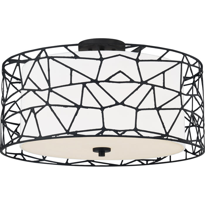 Four Light Semi-Flush Mount from the Newcastle collection in Matte Black finish