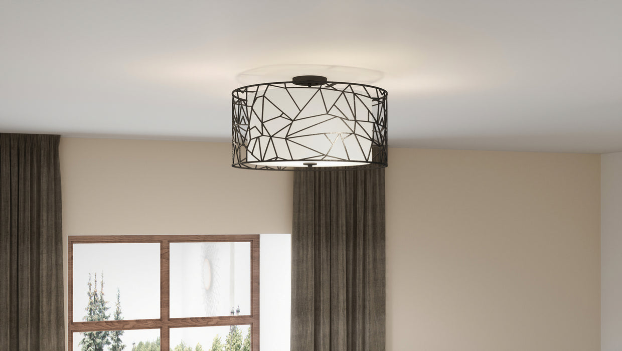 Four Light Semi-Flush Mount from the Newcastle collection in Matte Black finish