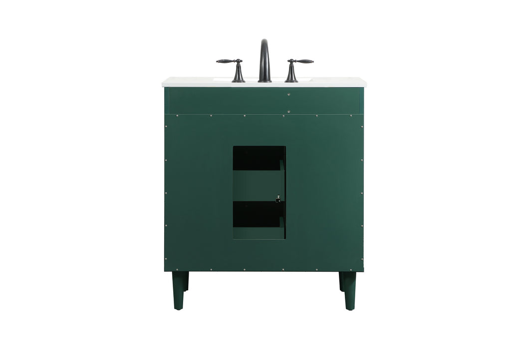 Vanity Sink Set from the Baldwin collection in Green finish