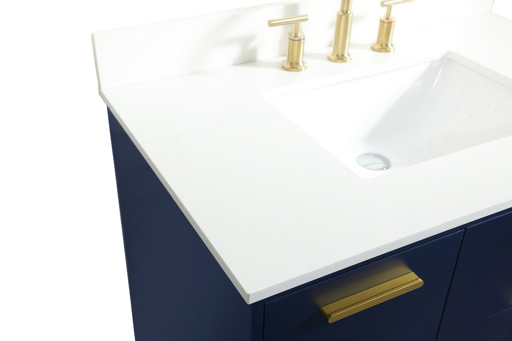 Vanity Sink Set from the Baldwin collection in Blue finish