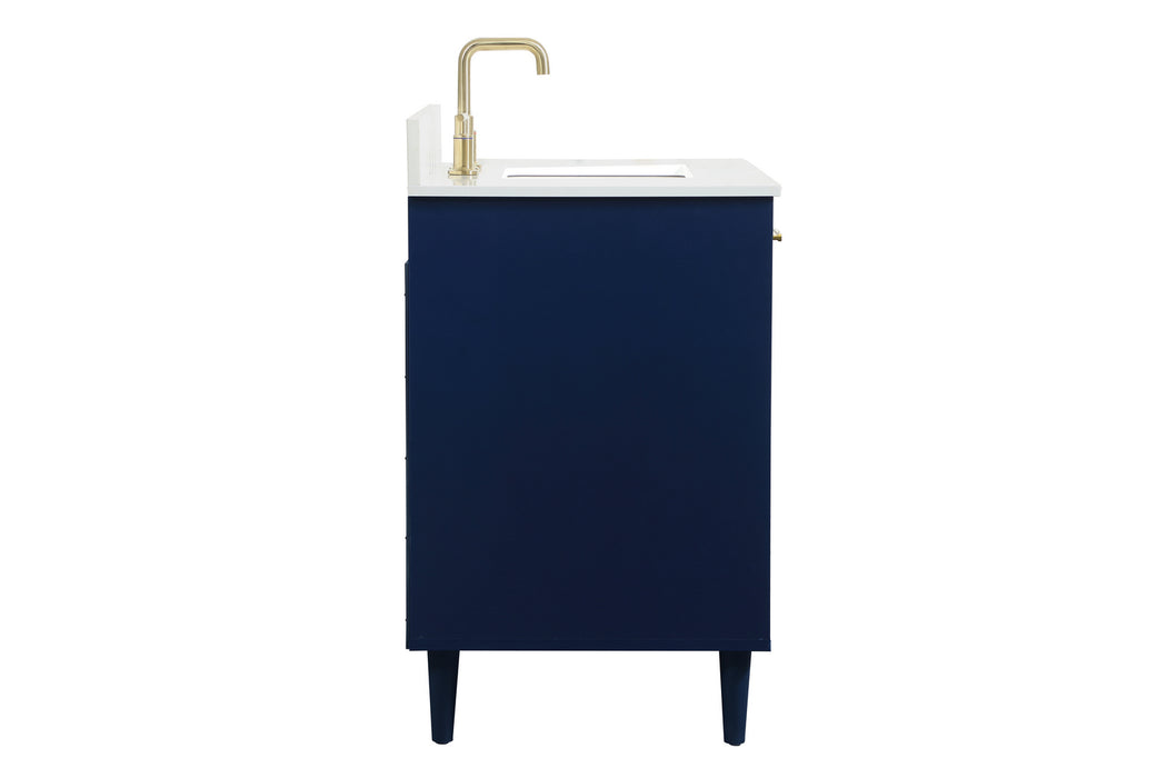 Vanity Sink Set from the Baldwin collection in Blue finish
