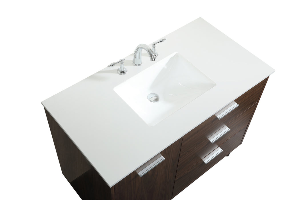 Vanity Sink Set from the Baldwin collection in Walnut finish