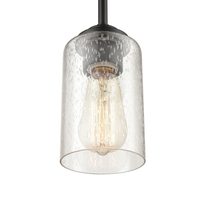 One Light Mini Pendant from the Moven collection in Matte Black finish
