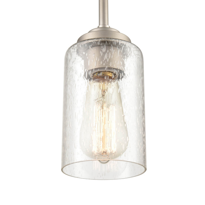 One Light Mini Pendant from the Moven collection in Satin Nickel finish
