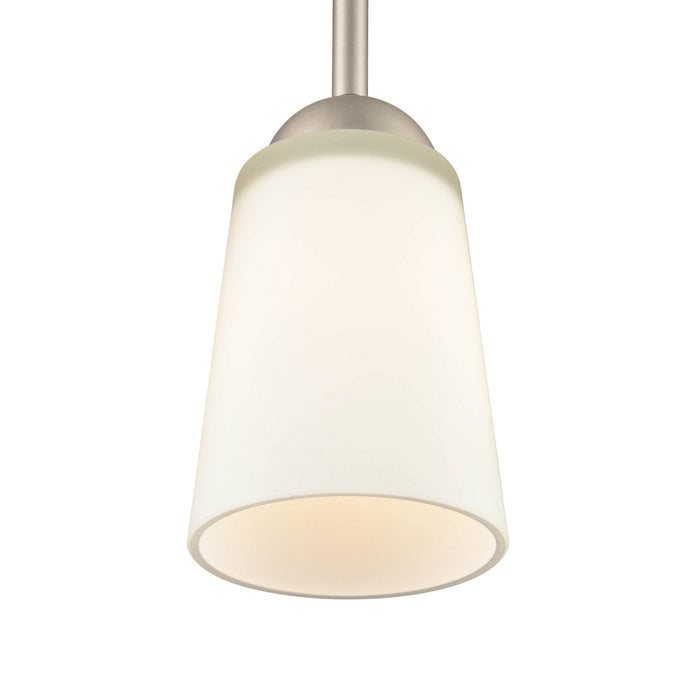 One Light Mini Pendant from the Ivey Lake collection in Satin Nickel finish