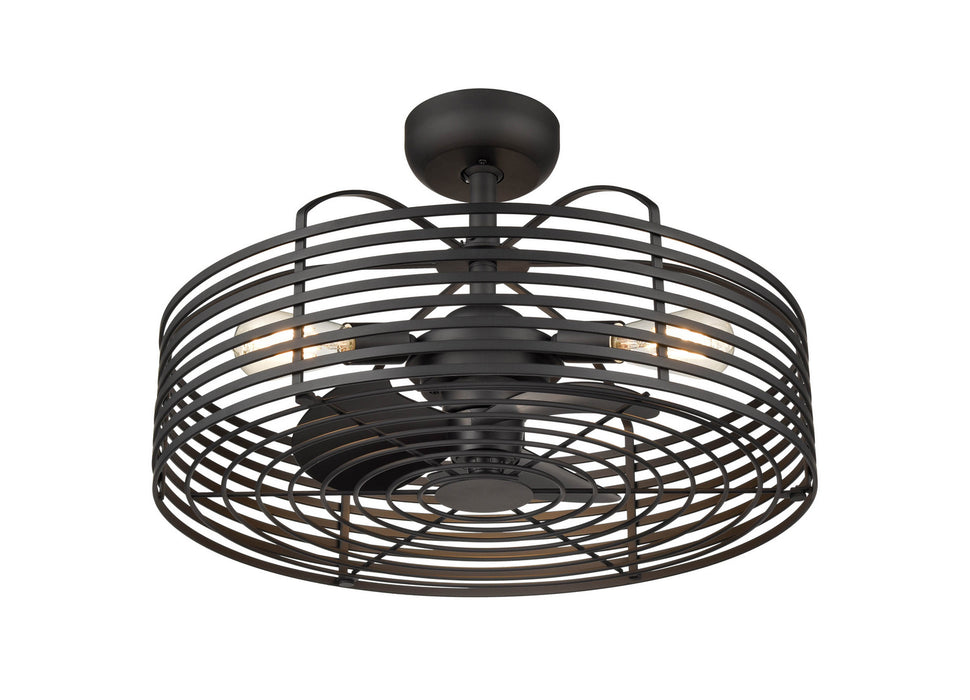 Three Light Fandelier in Matte Black finish