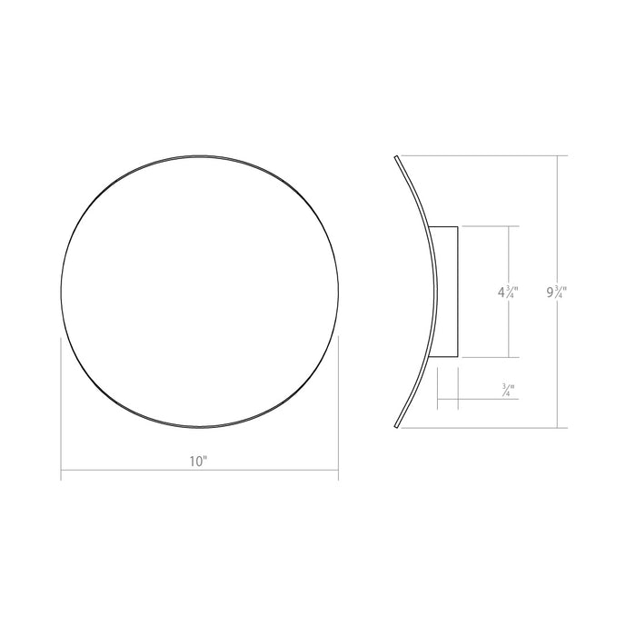 LED Wall Sconce from the Malibu Discs™ collection in Dove Gray finish