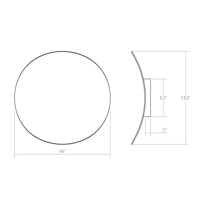 LED Wall Sconce from the Malibu Discs™ collection in Dove Gray finish