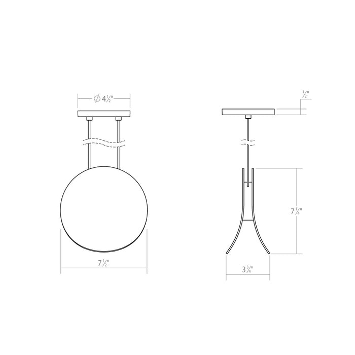 LED Pendant from the Malibu Discs™ collection in Dove Gray finish