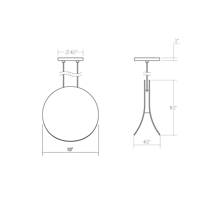 LED Pendant from the Malibu Discs™ collection in Dove Gray finish